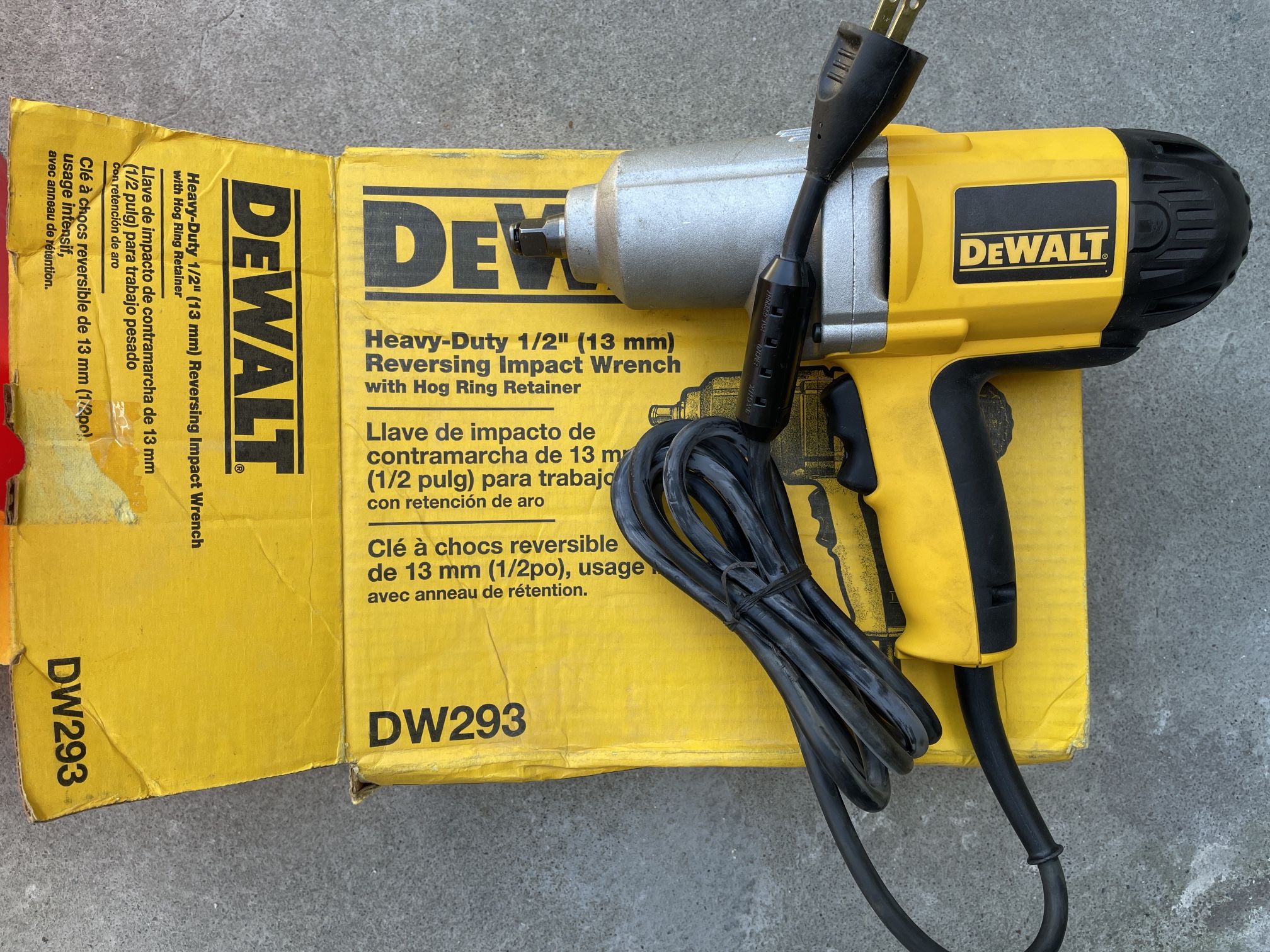 DeWalt DW293 1/2" Heavy-Duty Electric Impact