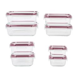 Sedona Kitchen 16 Piece Fluted Glass Storage Set