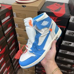 Aj1 High Nike Air Jordan 1 High Off White Unc blue Size 7,7.5,8,8.5,9,9.5,10,10.5,11,12 