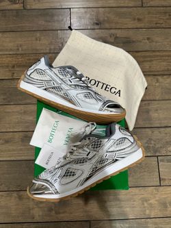 Bottega Veneta White And Grey Shoes