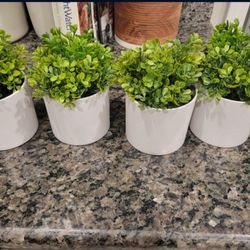 4 Faux Plants