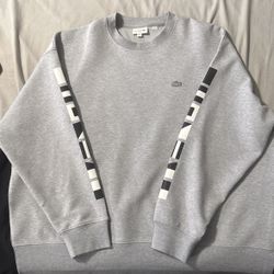 Men’s Lacoste Sweat Shirt Size 4X Altered To Fit Like A 4XLT