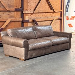 RH LANCASTER LEATHER COUCH SOFA