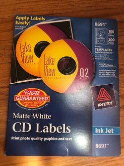 Matte White Printable Disk DVD labels