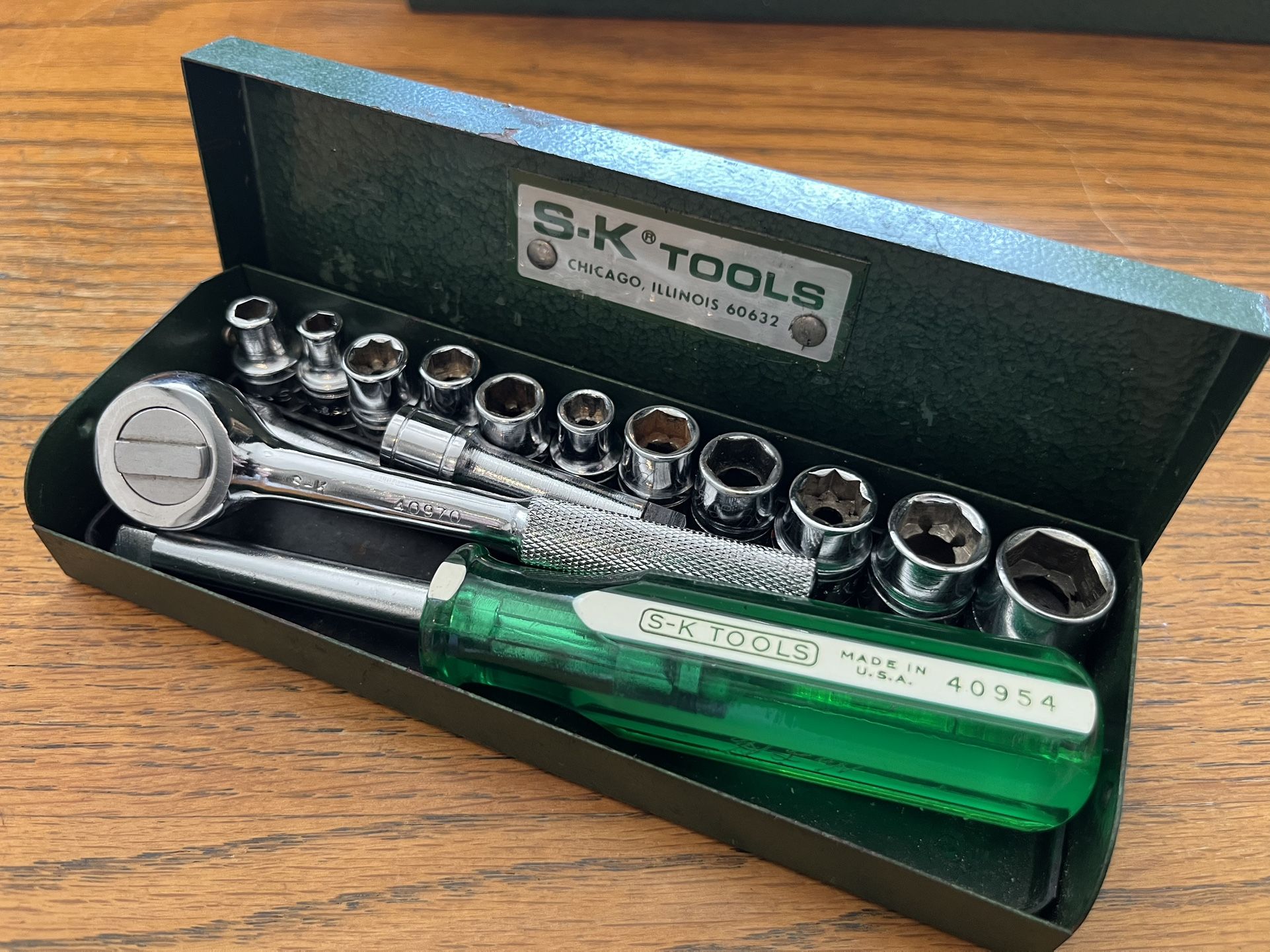 Vintage S K Tools 1/4” Drive Socket Set – USA Made (Complete + Extras)