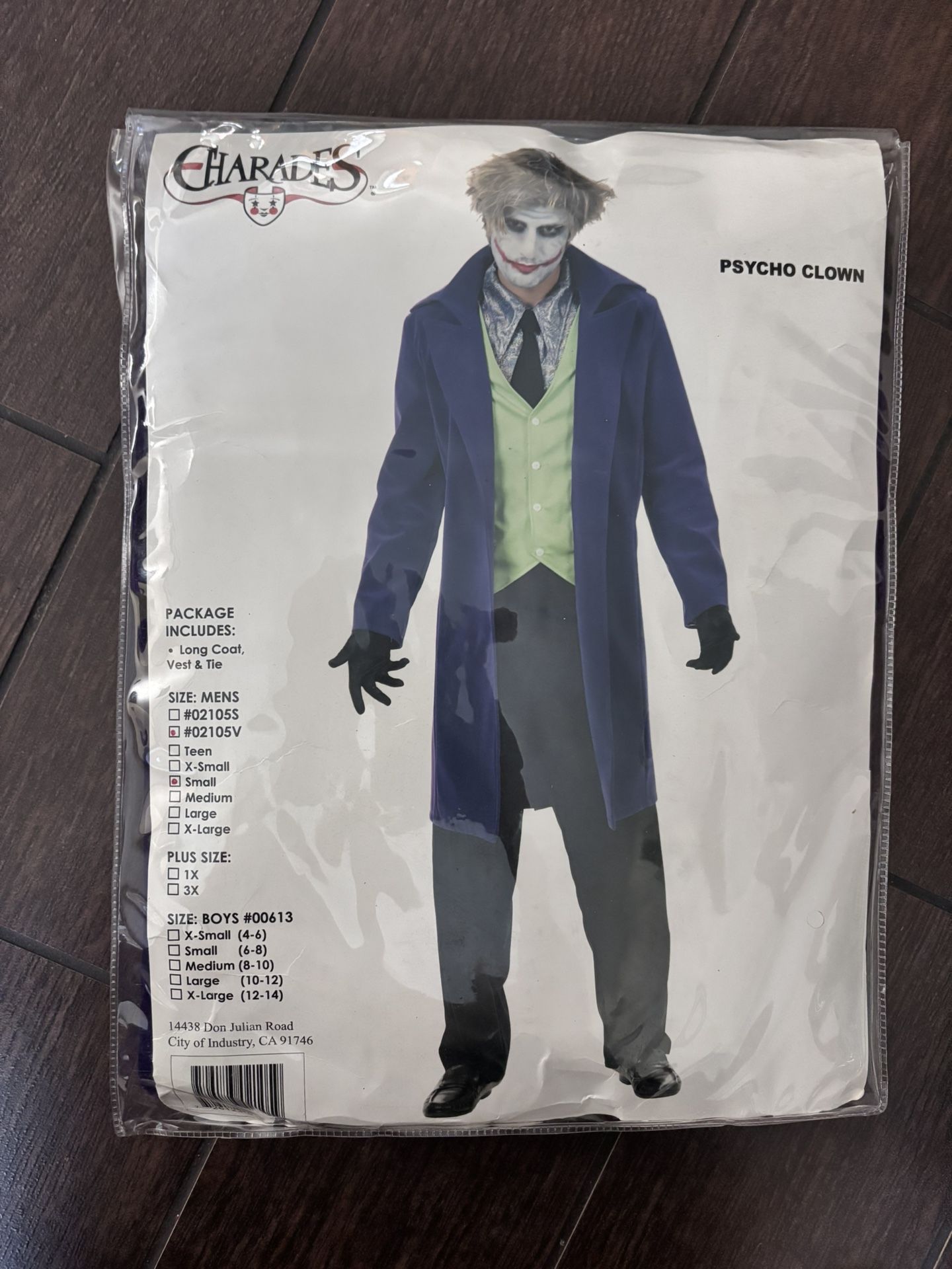 New Joker Costume Size S