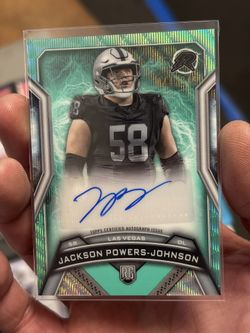 2024 Topps Resurgence Rookie Auto Jackson Powers- Johnson Vegas Raiders