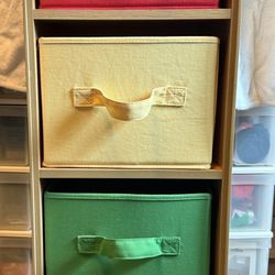 Four color fabric cube storage cabinet