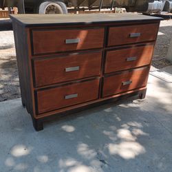  Solid Wood Six Drawer Dresser