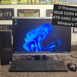 Dell i7 Desktop Computer With Monitor Keyboard And Mouse Included