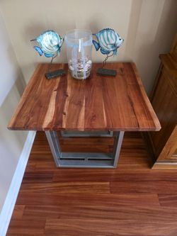 Need Gone ASAP✨️ Pair Live Edge Wood End Tables