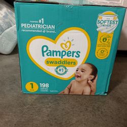 New Box Of 198 Pampers