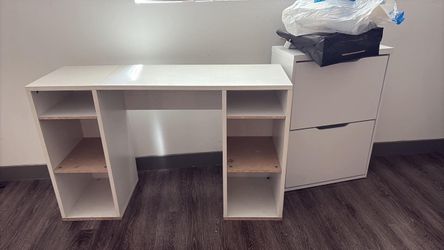Shoe rack and desk bundle for sale
