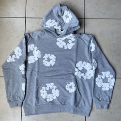 Grey Denim Tear. Hoodie
