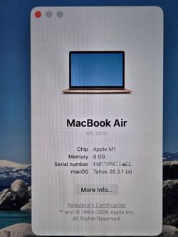 Apple MacBook Air M1 (2020) – Fully Tested – Ready for School or Work