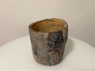Planter Pot Ceramic Wood LOG Look
