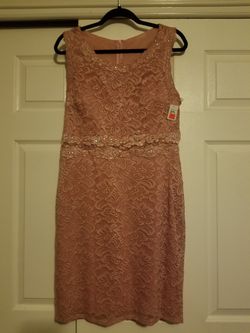 New Sequins lace dress Rose color Size is 2X