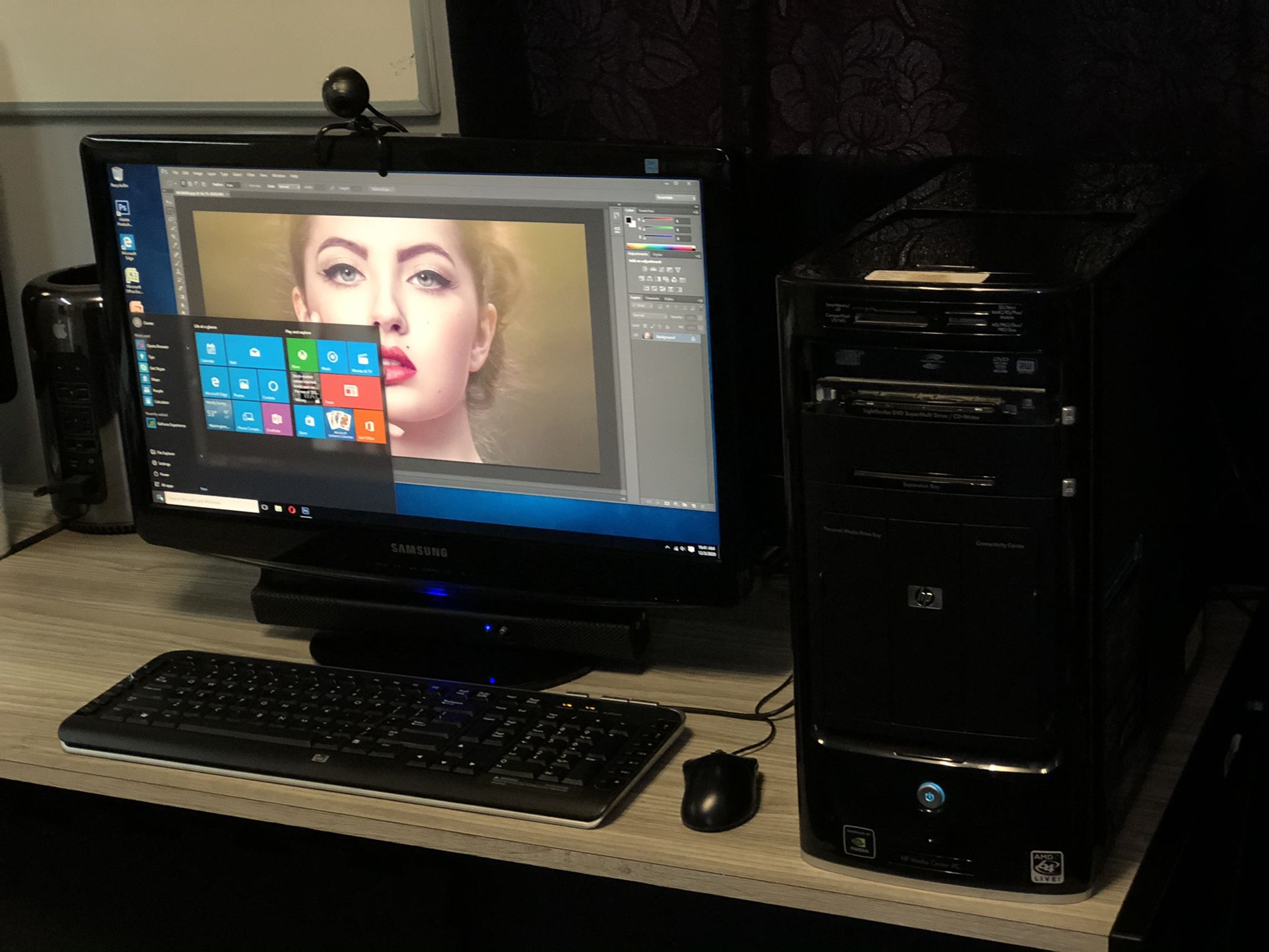 HP MEDIA CENTER PC Windows 10 Fast Computer. Adobe Photoshop And word Excel Power Point Installed