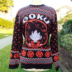 Xmas Sweaters Mens Medium Large Size... Sueter Navideño Dragon Ball