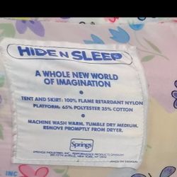 My Little Pony Hide N Sleep Twin Bed Tent by Hasbro 1985