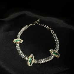 18k Gold Filled San Judas Baguette Bracelet 