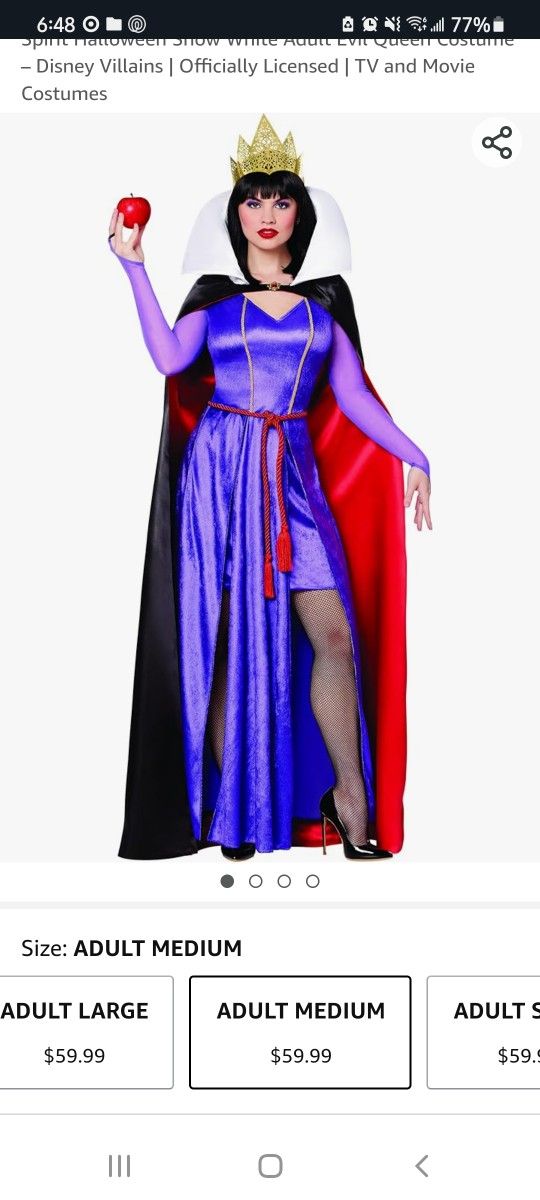 Spirit Halloween Snow White Adult Evil Queen Costume – Disney Villains | Officially Licensed