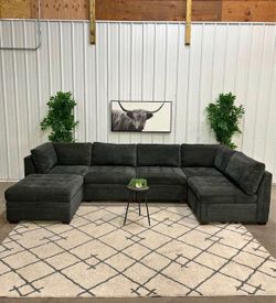 Thomasville Tisdale 6-Piece Modular Sectional – Dark Gray