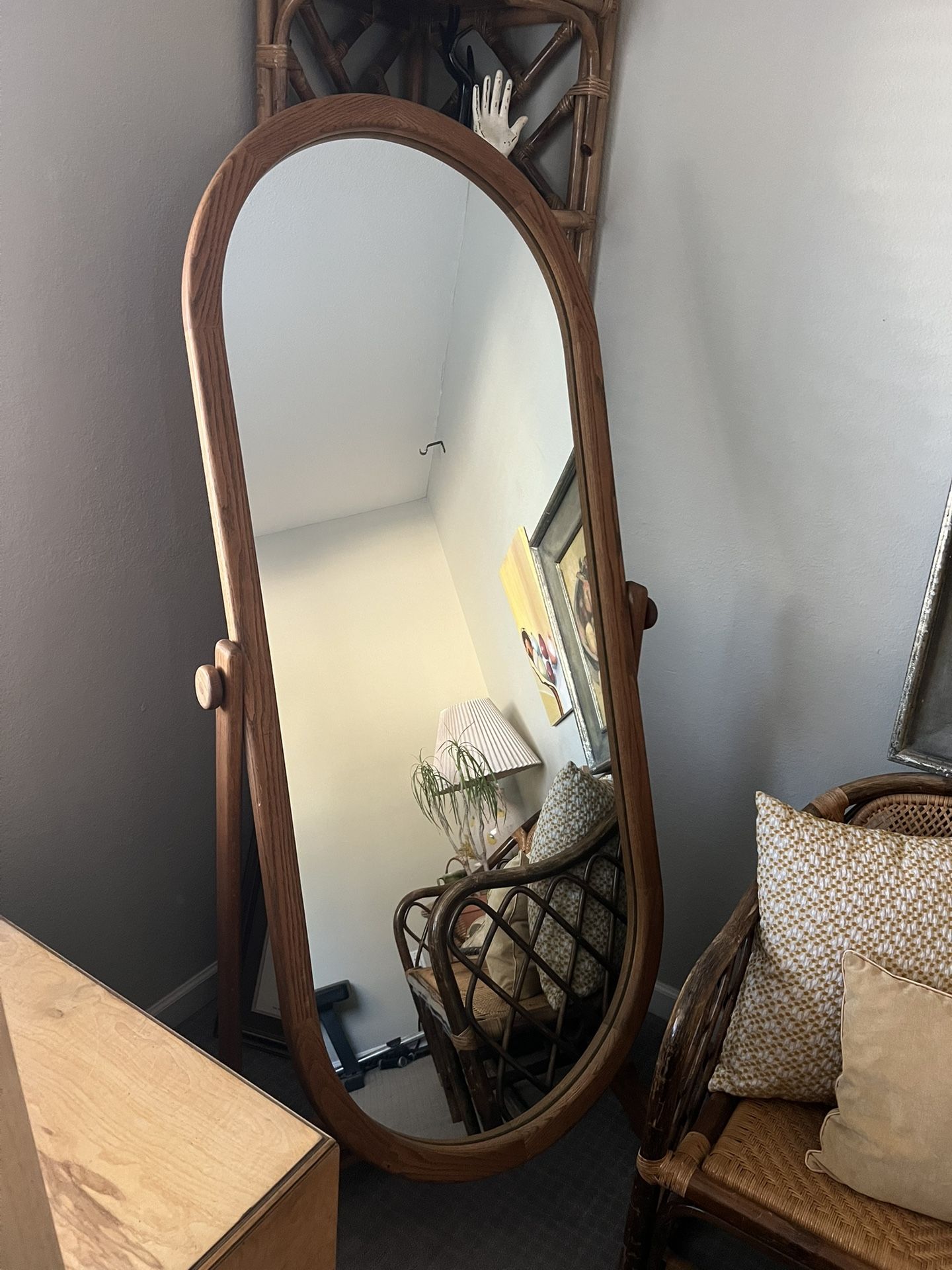 Huge Free Standing Vintage Full Body Mirror 