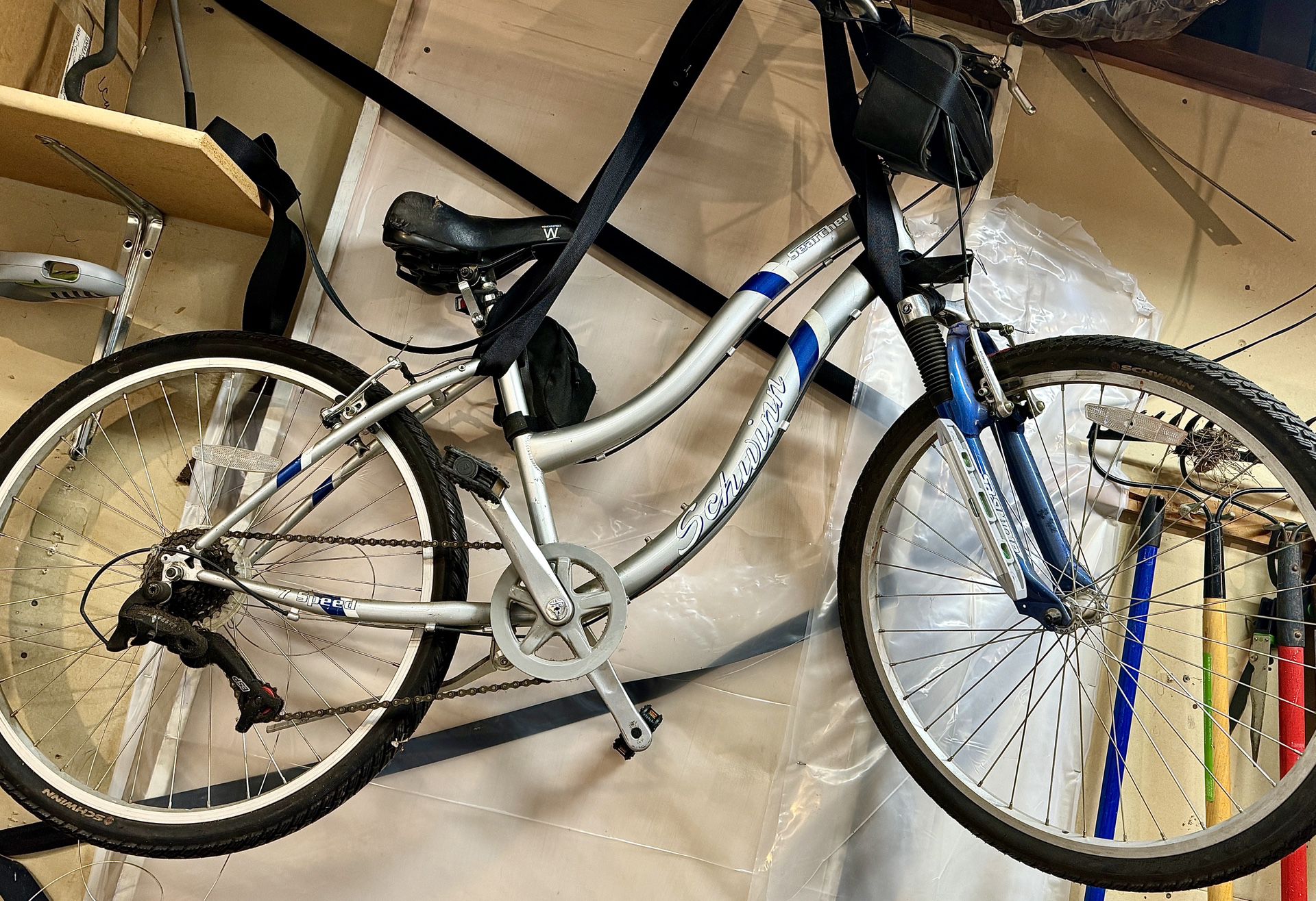 Schwin Bicycle Silver and Blue 26" 