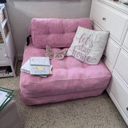 Pink Cushion 2 In 1 Chair And Bed  