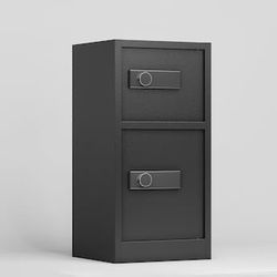 LOVMOR Business Coin - Slot Storage Safe w/ Electronic Lock 2 Emergency Keys 35.4in x15.7in x17.7in Ideal for Cash Mail at Home/Hotel/Office
