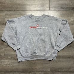 Vintage Detroit Red Wings Sweatshirt Size L 90s Grey Crewneck Hockey NHL 