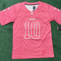 GreenBay Packers Jordan Love Green BreastCancer Jersey 
