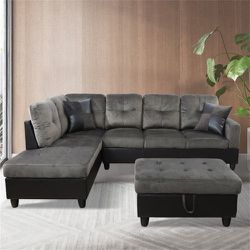 Hommoo Sectional Sofa, Free Combination Sectional Couch, Small L Shaped Sectional Sofa
