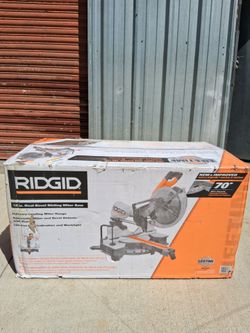 RIDGID 12in dual bebel sliding miter saw