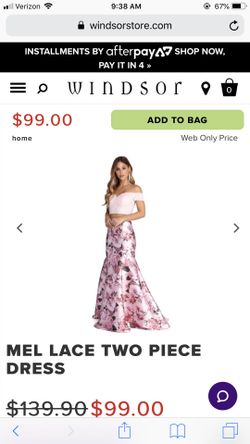 Two piece dress size 7