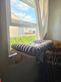 Cat Window Perch with Plush Cushion