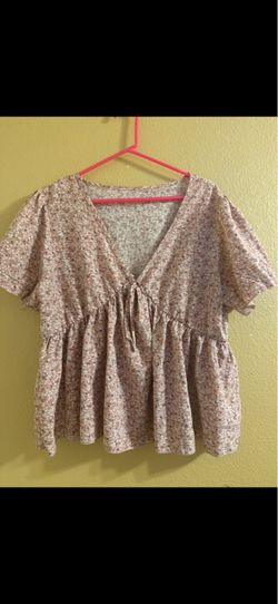 Pink flowered shirt