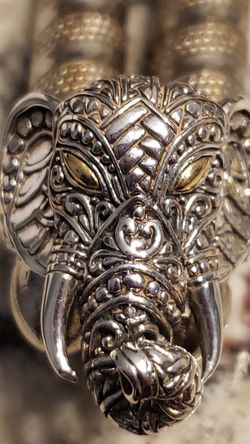 Sterling silver elephant ring