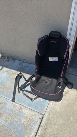 Girls pink car seat