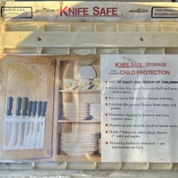 Vintage Knife Safe Holder Wall Mount Rack Kitchen Cabinet Storage NEW