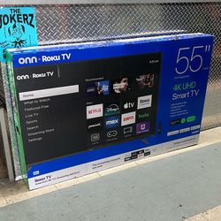 ONN 55” 4K UHD Roku Smart TV