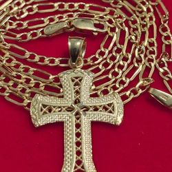 Real Chain 10k.. 24" Long With Pendant