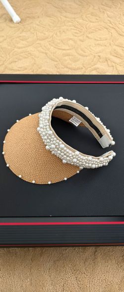 Pearl Sun Visor Hat – Elegant & Chic