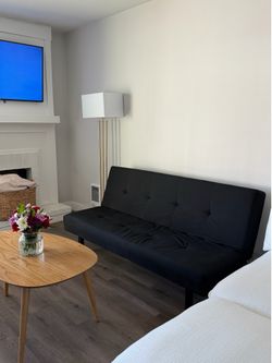 IKEA black futon couch