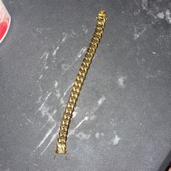Gold Plated Cuban Link Bracelet 