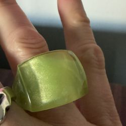 Funky Chunky Molded Resin Vintage Ring