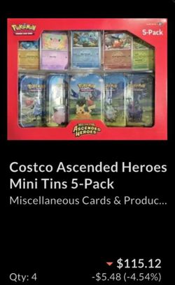 Ascended heroes mini tins
