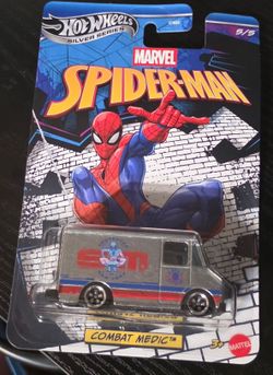 Hot Wheels Silver Series Spider-Man Combat Medic CHASE Silver