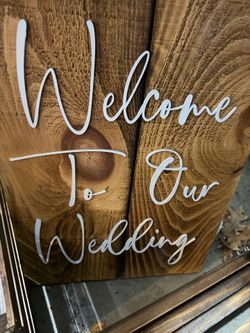 Wooden sign